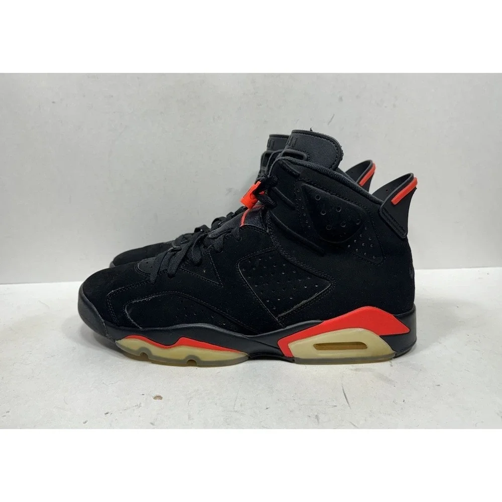 Jordan Air Jordan 6 Retro Infrared Black Red 2019 Nubuck Men's Sz 11 384664-060